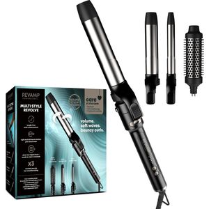 Revamp 3 in 1 Multistyler – Krultangen - Revolving Airstyler – 150 tot 210 Graden - 38MM I 32MM I 19MM - Inclusief Hittebestendige Handschoen – Automatische Rotatie - CL3500