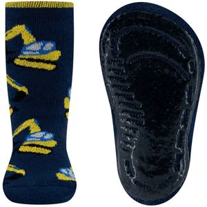 Antislipsokken Ewers - Donkerblauw met Gele Graafmachines Kranen - Elastisch - Siliconenzool-23/24