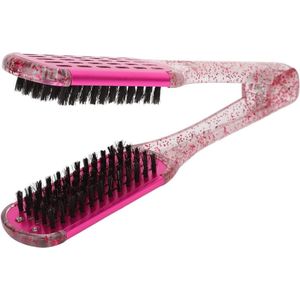 Dubbelzijdige Stijltangborstel - Roze Haarborstel voor Steil Haar - Snel Haarstyling - Kapperskam met Dubbele Zijde voor Ontwarren