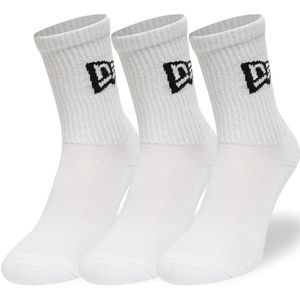 New Era - Vlag Crew Sokken - Wit - 80% Katoen, 16% Nylon, 4% Spandex