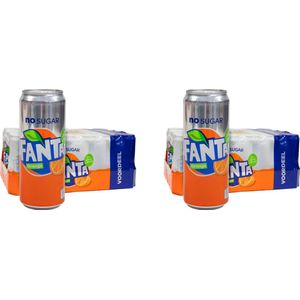 Fanta Orange - Zero - sleekcan - Duo Pack - 2x 24x33 cl - NL