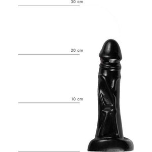 All Black Zwarte realistische dildo -22 cm