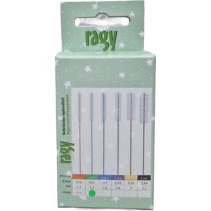 Ragy 3mm (groen) - Interdentale Ragers - 25 stuks - maat XS - plasticvrije verpakking