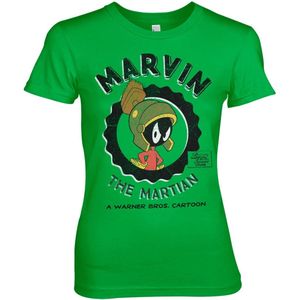 Looney Tunes Damen T-Shirt Marvin The Martian Girly Tee WB-5-LT014-H90-17 Green-S