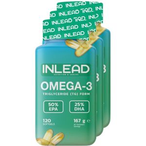 Inlead | Omega 3 | 120 Caps | 3 stuks | 3 x 167 g