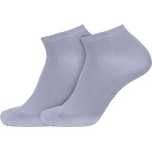 Bonnie Doon Bamboe Sneakersokken Heren Blauw/Grijs maat 40/46 - 2 paar - Licht, Ademend, Soepel - Zeer Comfortabel en Zacht - Korte sokken - Zakken niet af - Bamboo Viscose Rayon - Antibacteriële Werking - Milieubewust - Mineral - OL0420992.282