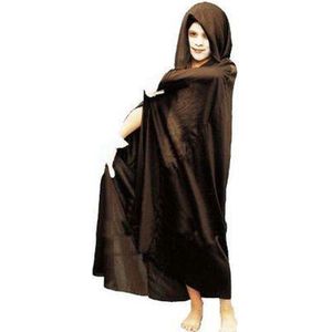 Halloween Zwarte cape voor kinderen 152