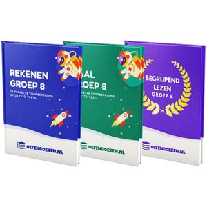 Groep 8 Taal, Rekenen en Begrijpend Lezen - Eindtoets - Gegarandeerd betere schoolresultaten - Verhaaltjessomen - Redactiesommen - Spelling - Woordenschat - Begrijpend Lezen - Oefenboeken.nl