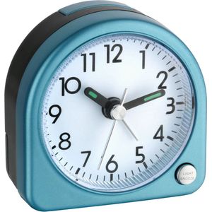 TFA Dostmann 60.1020.06 - Wekker - Analoog - Quartz - Alarm - Snooze - Achtergrondverlichting - Blauw