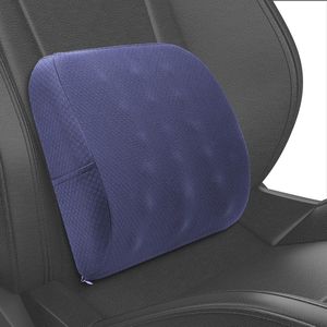 Unyqoos ® Luxe Ergonomisch Lendenkussen voor Auto, Kantoor en Thuis in Marineblauw