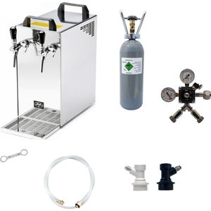 Complete set - Biertap - Kontakt 40 2-kraans droogkoeler, 50 liter/u - Biertap, Beertender, Thuistap, Bierkoeler .