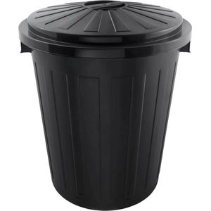 Keeeper Universal vuilnisemmer met luchtdicht deksel, robuuste kunststof (PP), Super-Maxi, 50 l, mat, grafiet