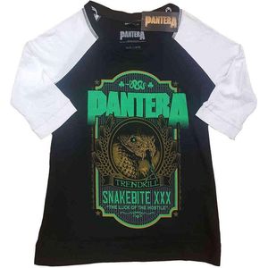 Pantera - Snakebite XXX Label Raglan top - 3XL - Zwart/Wit