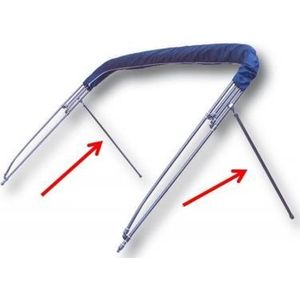 Allpa RVS Biminitop Steunpalen Ø 25 mm x 102 cm