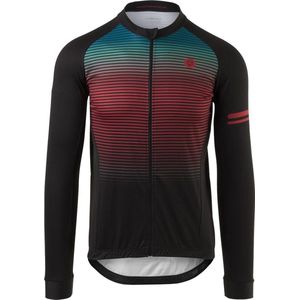 AGU Stripe Fietsshirt Lange Mouwen Trend Heren - Zwart - XXL