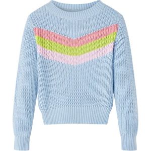 vidaXL - Kindertrui - gebreid - 104 - blauw