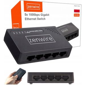 Zenwire SG1005 - Switch - 5 Poorts Gigabit Ethernet - 1000 Mbps - Plug & Play