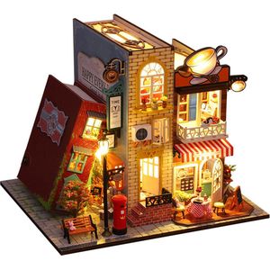 Premium Miniatuur XXL bouwpakket - Bouwpakket - Voor Volwassenen (14+) - Modelbouwpakket - DIY - Poppenhuis – incl. Led Licht en Muziek - Luxury Library