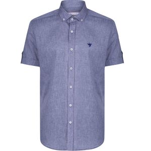 Felix Hardy Linnen Katoen Blend Shirt - Overhemd Heren Sax - S