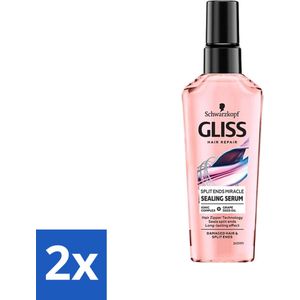 Gliss - Haarserum - Split End Miracle - Tegen Gespleten Haarpunten - 75 ml - Voordeelverpakking - 2 stuks