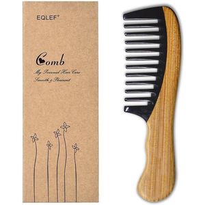 Houten kam van sandelhout en hoorn - Hoogwaardige handgemaakte kam voor verzorging