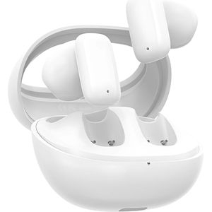 Manike USAMS TD22 Bluetooth Oordopjes – Rhymbo Serie - Bluetooth 5.3 - ENC - 13mm Driver - 31u Speeltijd - Touchbediening - IPX5 - USB-C - Oortjes draadloos - Geschikt voor Smartphone & Laptop - iOS & Android - Draadloze oortjes bluetooth - Wit