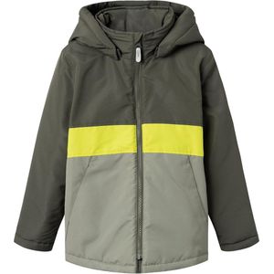 name it NKMMAX JACKET TONE BLOCK Jongens Jas - Beetle_ - Maat 122