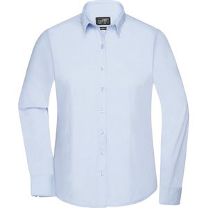 James and Nicholson Blouse Dames Met Lange Mouwen (Licht Blauw) Maat XS