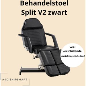 Behandelstoel Split - Zwart - Stoel - Massage - Nagel - Beauty