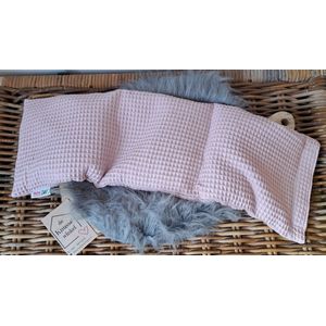 Warmezak! - XL - Pittenzak / coldpack - Wasbare hoes - Made in NL - 60x20cm - Oud-roze - Wafelstof - Pittenkussen met biologische tarwe - Warmtekussen voor in de magnetron