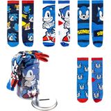 Sonic the Hedgehog - Sokken in Spaarpot - 4 Paar Sokken - Jongens en Meisjes