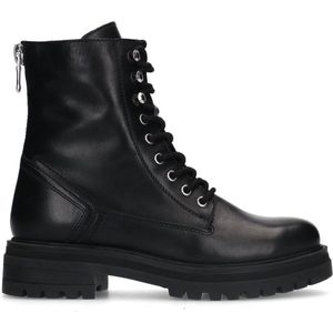 Sacha Leren Veterboots Zwart