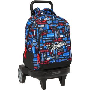Hot Wheels - Afneembare Kinderrugzak - Blauw - Polyester - Ergonomisch Ontwerp