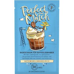 Badschuim Perfect Match | Koffie, Vanille & Amandelmelk - 1x 60g | Badschuim Dresdner Essenz - Speciaal voor een heerlijk geurend bad