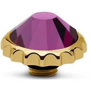 Melano Vivid Cap Steentje Fuchsia Goud