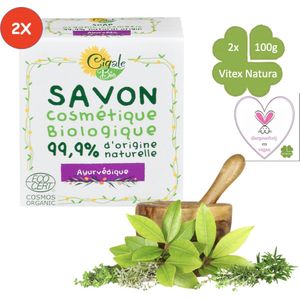 Cigale Bio | Ayurveda kruiden zeep 2x100g | Zonder conserveermiddel Zonder kleur