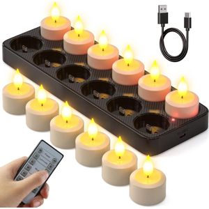 DailySupplies® Oplaadbare Waxinelichtjes - Theelichtjes - Led
