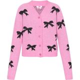 MYMO - Gebreid Vest - Pink / Zwart