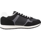 Tommy Hilfiger - Zwarte Heren Sneaker - Polyester - Met Opvallende Details