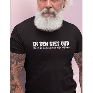 Heren T-shirt- Ik ben niet oud, ik zit in de bloei van mijn slijtage. Maat L