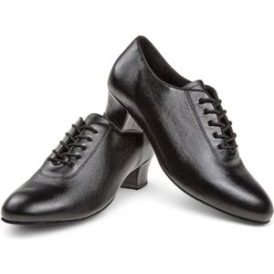 Dansschoenen Diamant 093 - 034 - 034 - A - Dames Trainers - Soepel leer - Binnenkant antibacterieel microfiber - Brede stabiele hak 3,7cm - Comfortabele voetbed - Suede zool - Latin, Ballroom, Tango - Diamant - Zwart - 39,5