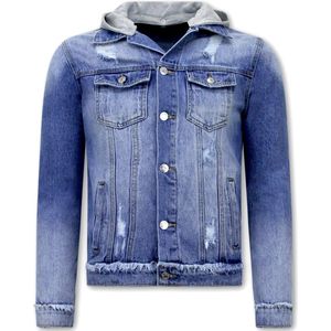 Denim SpijkeJack met Capuchon Heren - RJ-966 - Blauw