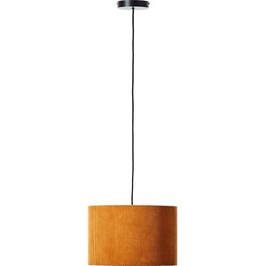 Brilliant Tony - Hanglamp - E27 max 1x25W - Ribstof - Oranje