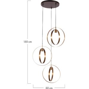 DKNC - Hanglamp Zachary - Metaal - 36x36x150cm - Goud