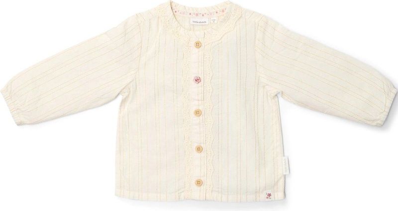 Blouse - Wit - Fairy Garden-80 - Lange Mouw - Met Knoopjes