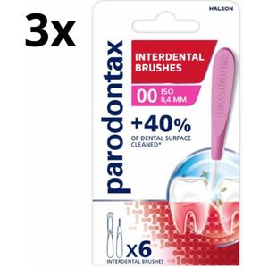 Parodontax Interdentale Ragers 0.4 mm – Maat 0 - 3 x 6 stuks - Voordeelverpakking