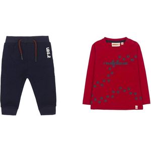 LEUK SETJE VOOR BABYS/PEUTERS MET AFDRUK HONDENPOOTJES