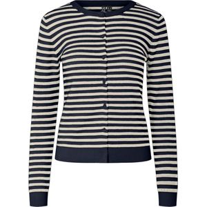 PIECES - PCNora - Gebreid Vest - Lichtbeige / Marine