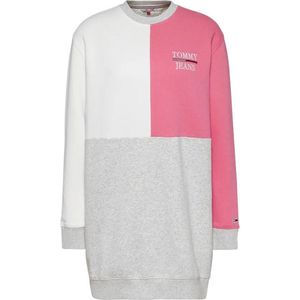 Tommy Hilfiger - Sweatshirtjurk - Grijs - Dames - Kleurblok