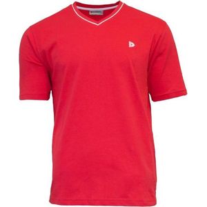 Donnay T-shirt met V-hals - Sportshirt - Heren - Rood (043) - maat M